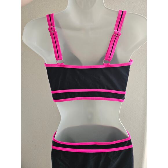 Blooming Jelly Black Pink high waisted two piece swim Women Size M - Picture 5 of 5